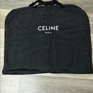 Celine Black Garment Bag with White Logo